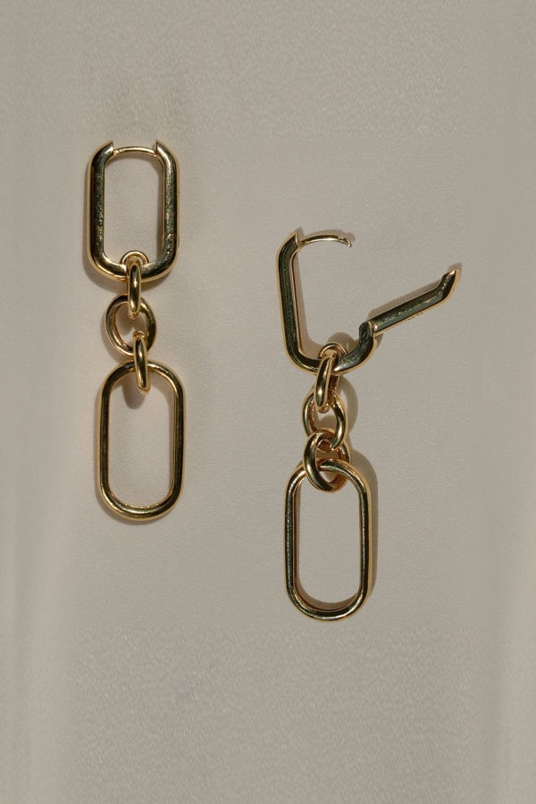 Milk & Rose Paperclip Earrings