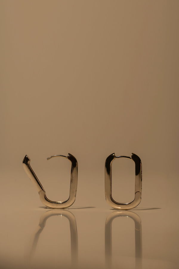 Milk & Rose Paperclip Hoops Earrings