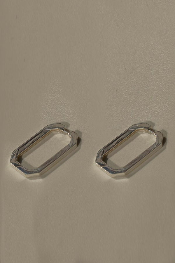 Milk & Rose Tall Geo Hoops