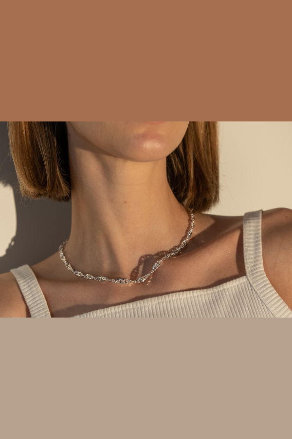 Milk & Rose Twisty Chain - Sterling Silver