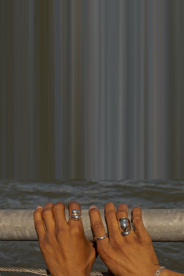 Milk & Rose Wave Ring