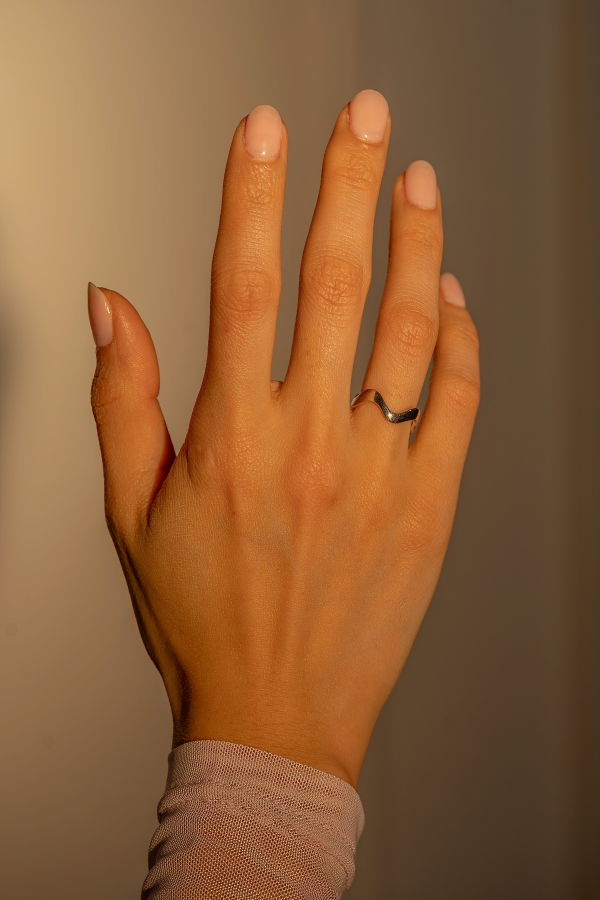 Milk & Rose Wavy Adjustable Ring