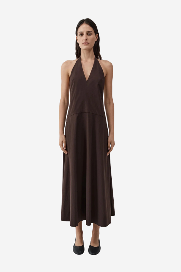 St. Agni Halter Plunge Dress