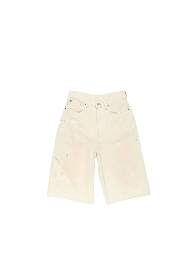 Acne Studios Distressed Denim Shorts - White