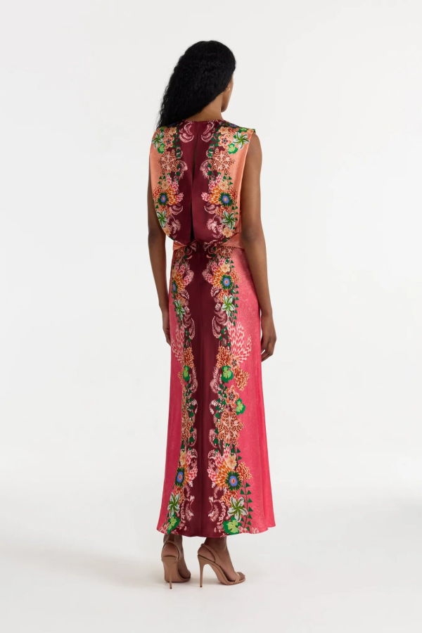Saloni Gwen Dress - Fiori Border