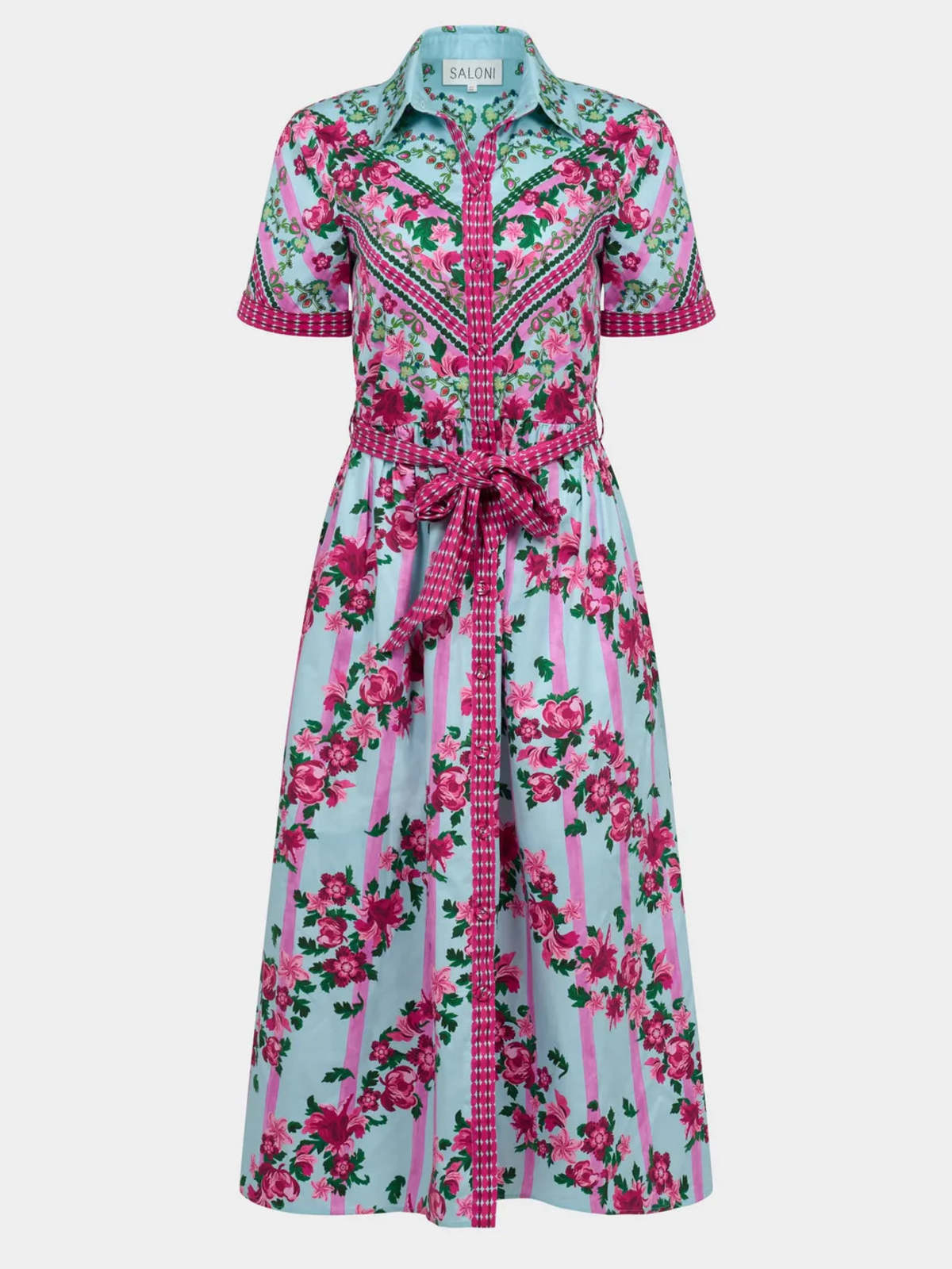 Saloni Vivienne Dress - Bellis Ornamental - Image 6 of 6
