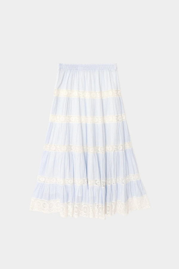 Xirena Amore Skirt - Blue/White Stripe