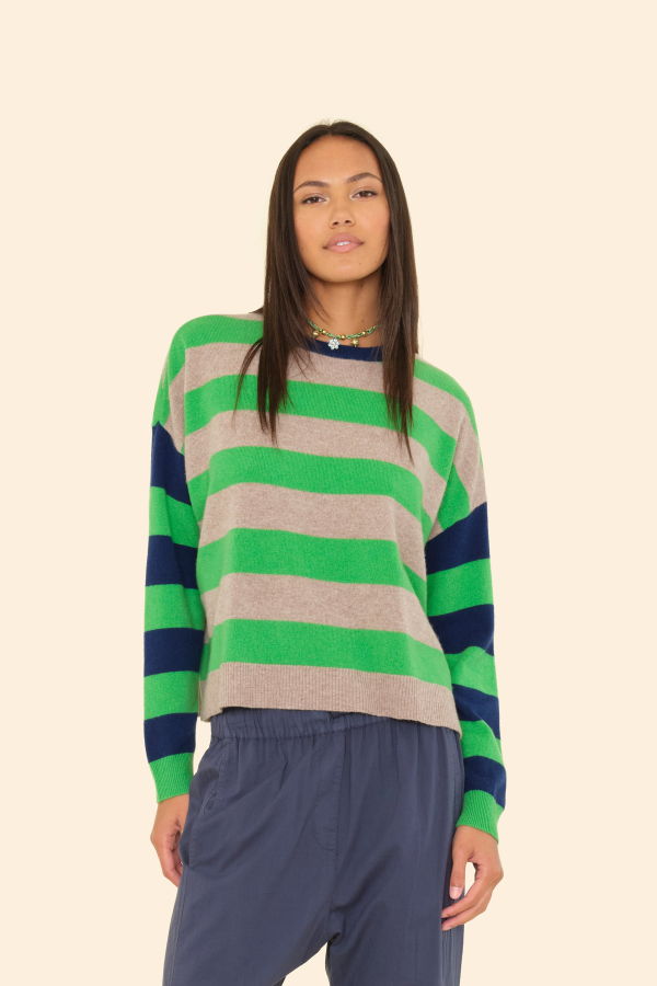 Xirena Lela Sweater - Greenfinch Stripe