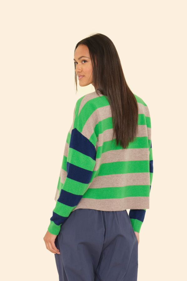Xirena Lela Sweater - Greenfinch Stripe