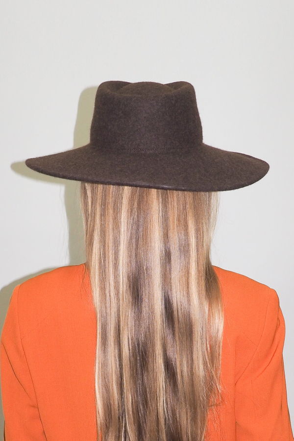 Dai Hat in Brown Melange Wool