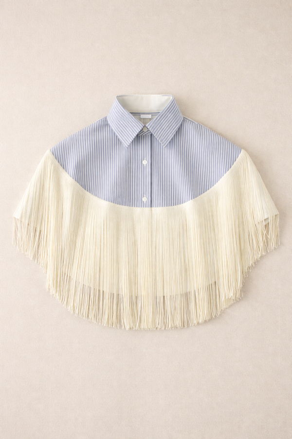 Sloppy Seconds The Fringe Dickey Top - Cream Stripe