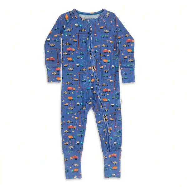 KIDS Bug + Bean Bamboo Small Rib Zip Romper