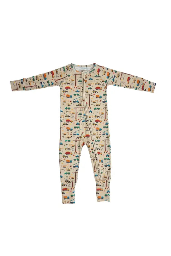 KIDS Bug + Bean Bamboo Small Rib Zip Romper