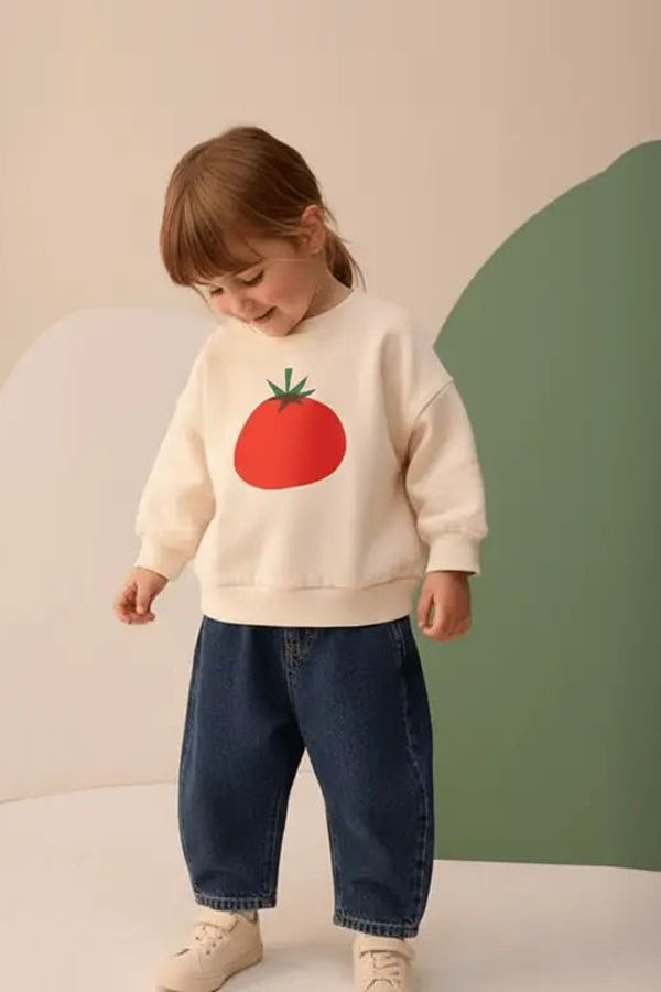 KIDS Bug + Bean Organic Cotton Tomato Sweatshirt