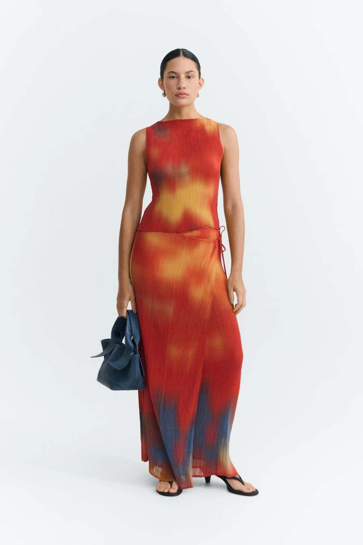 Thinking MU Flowers Pleated Dora Top - Multicolor - Image 1 of 5