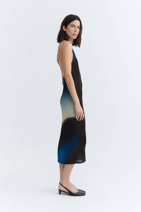 Thinking MU Glass Pleated Miriam Dress - Multicolor