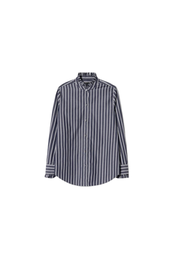 Nili Lotan Lydia Shirt - Charcoal Stripe