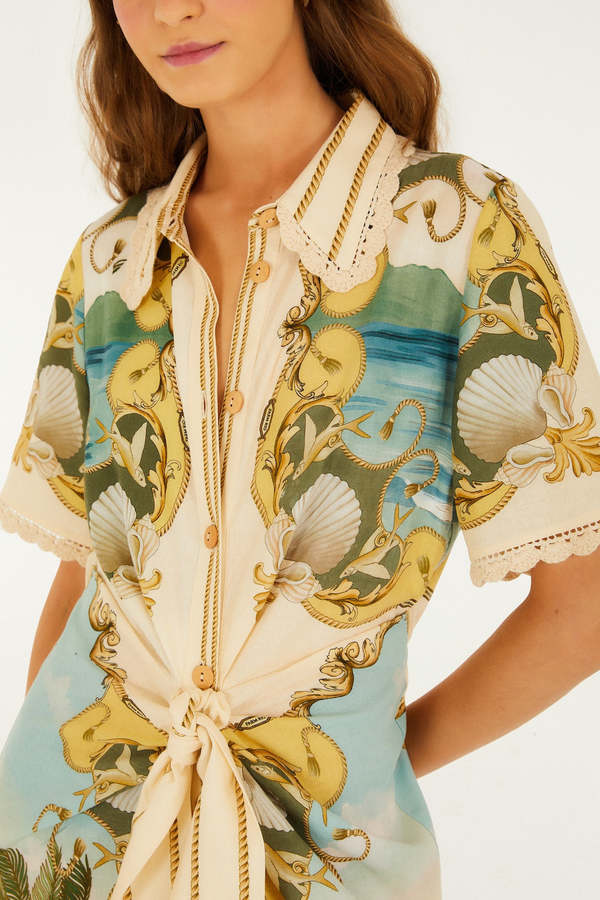 FARM Rio Midi Dress - Royal Sea Multi | Garmentory