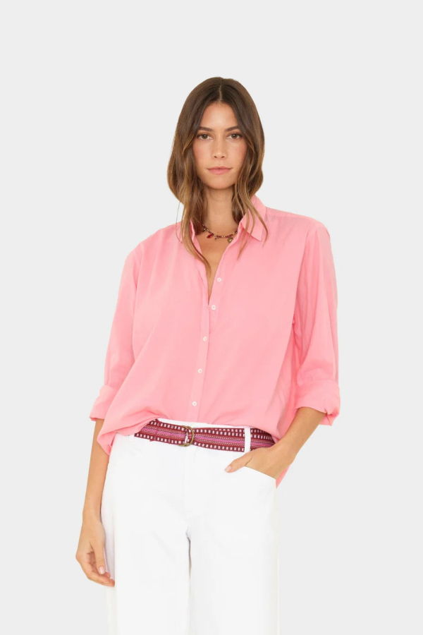 Xirena Beau Shirt - Hot Coral