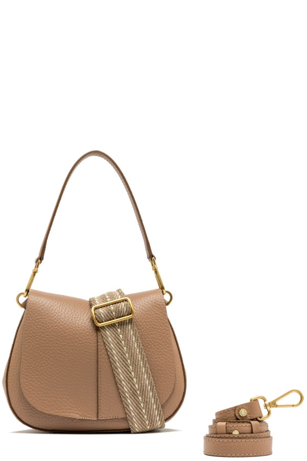 Gianni Chiarini Helena Round Leather Shoulder Bag