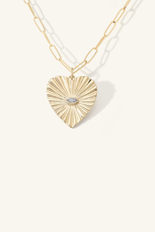 Zahava Diamond Sunbeam Heart Charm