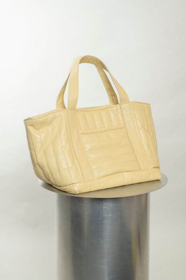 CAWLEY STUDIO Quilted Nappa Mini Tote Bag with Coin Purse