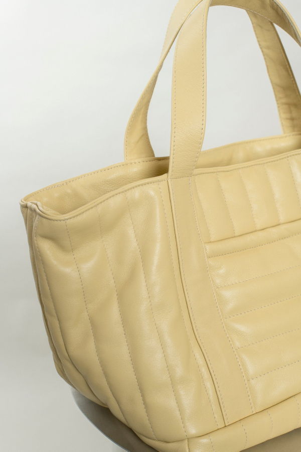 CAWLEY STUDIO Quilted Nappa Mini Tote Bag with Coin Purse