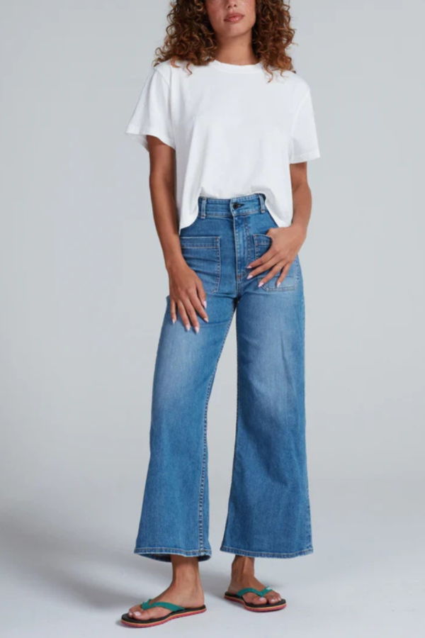 ASKKNY Cropped Sailor Jean - Starboard