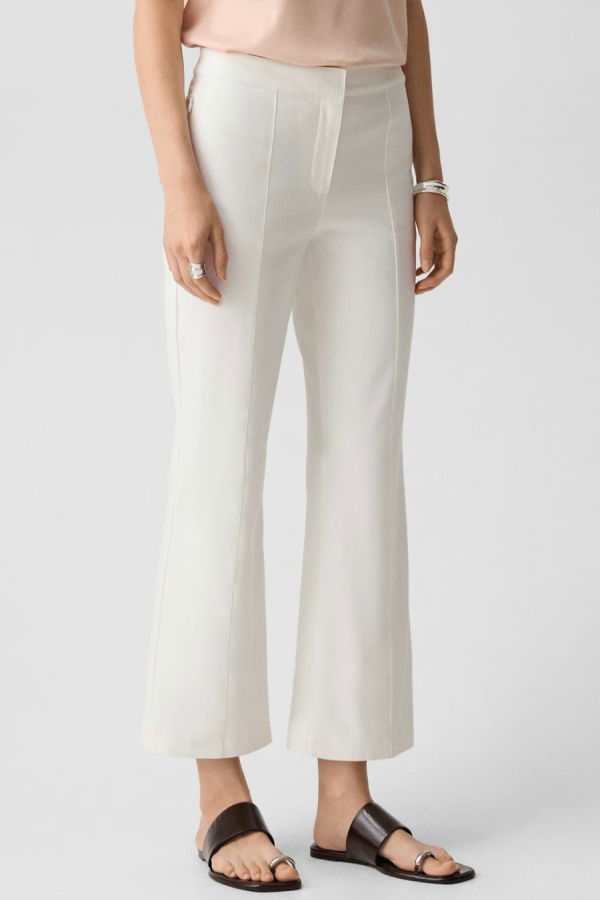 Theory Seamed Kick Pant - White