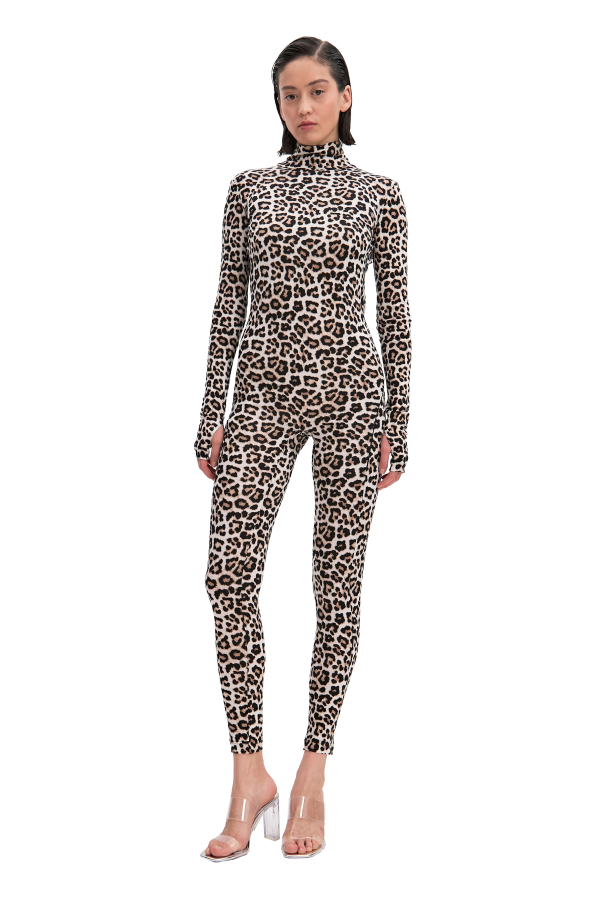 MONOSUIT Backless Long Sleeve Turtleneck Bodysuit - White Leo