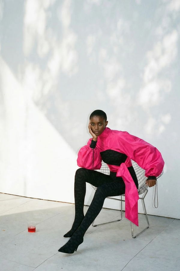 MONOSUIT Bolero Sleeves Top - Fuchsia