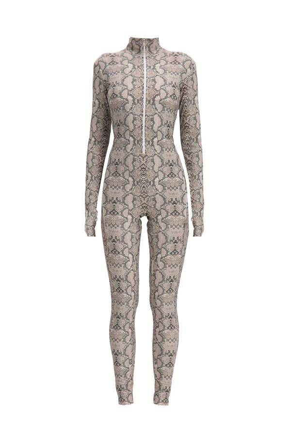 MONOSUIT Python Long Sleeve Turtleneck Bodysuit - Python
