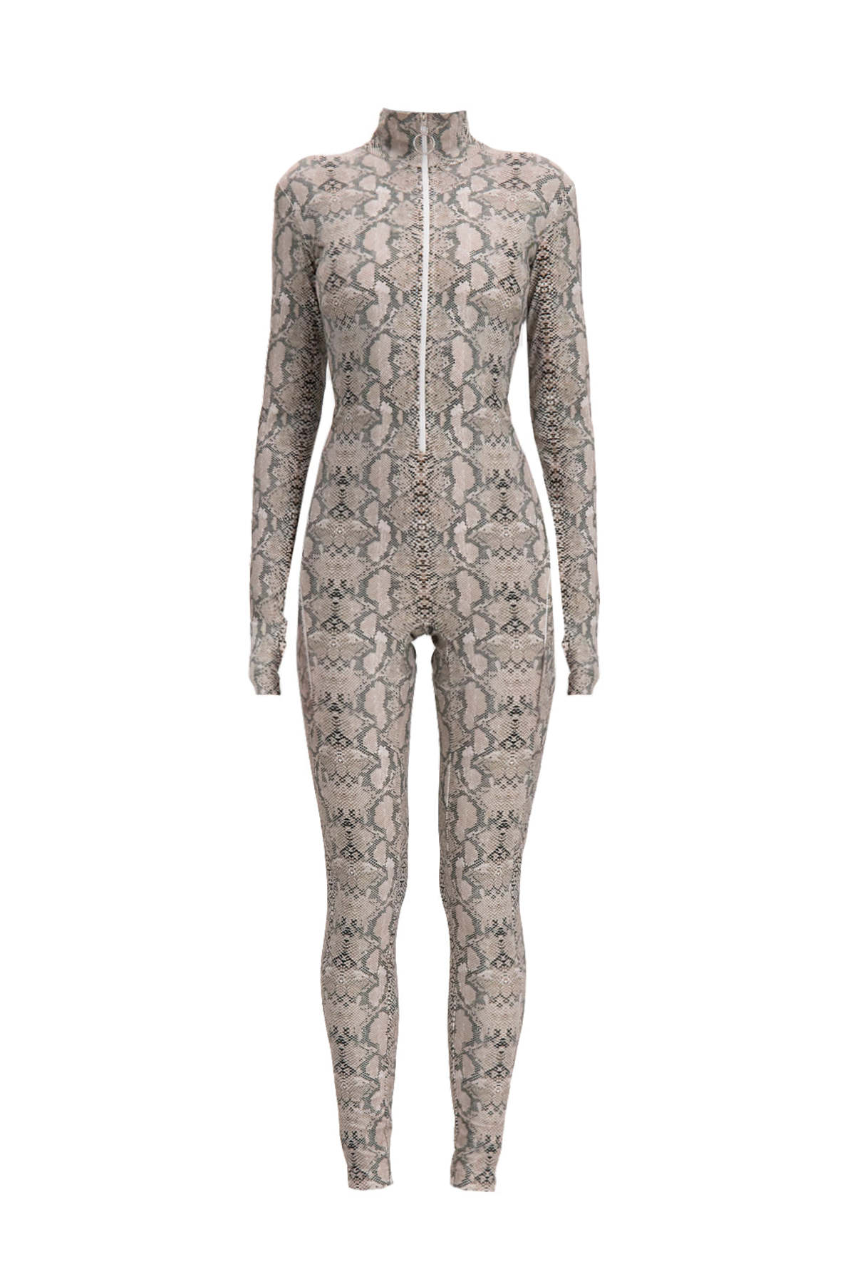 MONOSUIT Python Long Sleeve Turtleneck Bodysuit - Python - Image 7 of 8