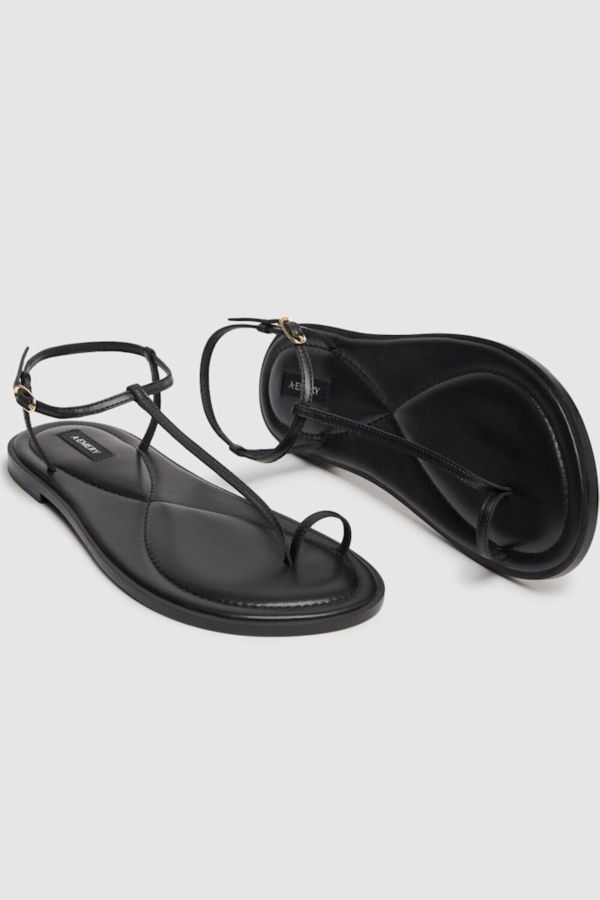 A.Emery Suvi Leather Sandals - Black