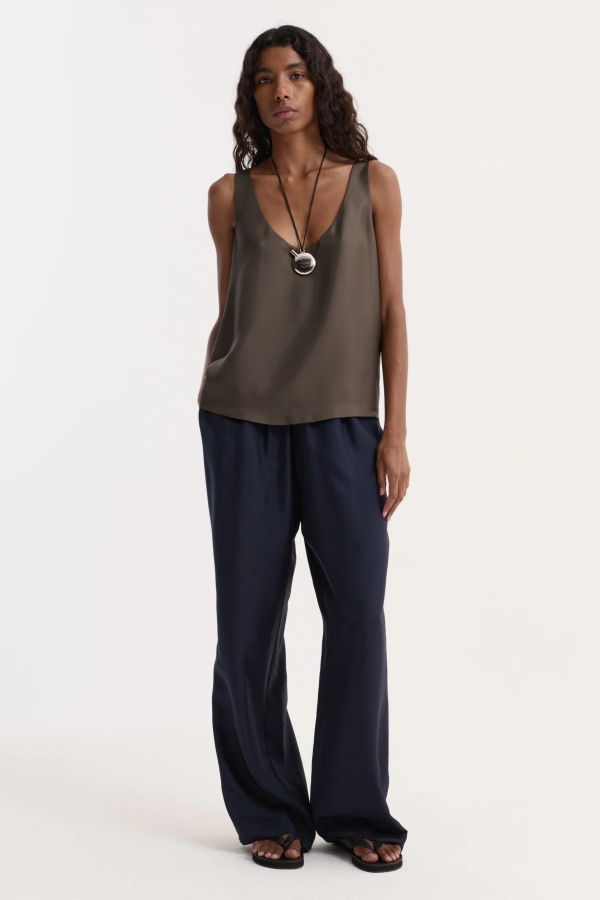 Róhe Silk Scoop Neck Top