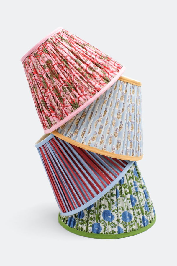 Inner Child 10 Pleated Empire Blockprint Lampshade