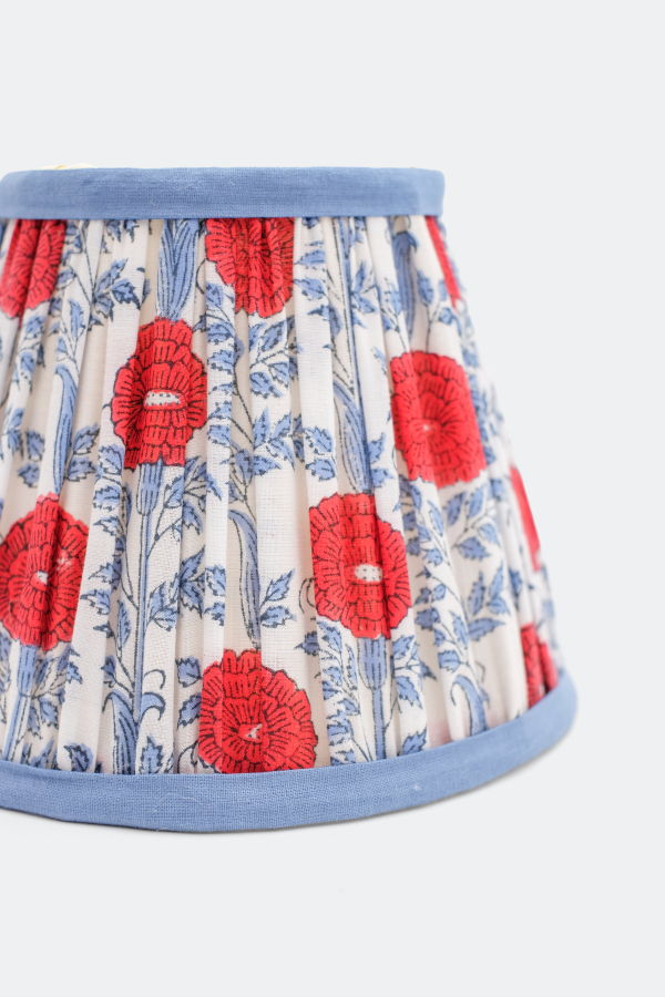 Inner Child 6" Mini Pleated Blockprint Lampshade
