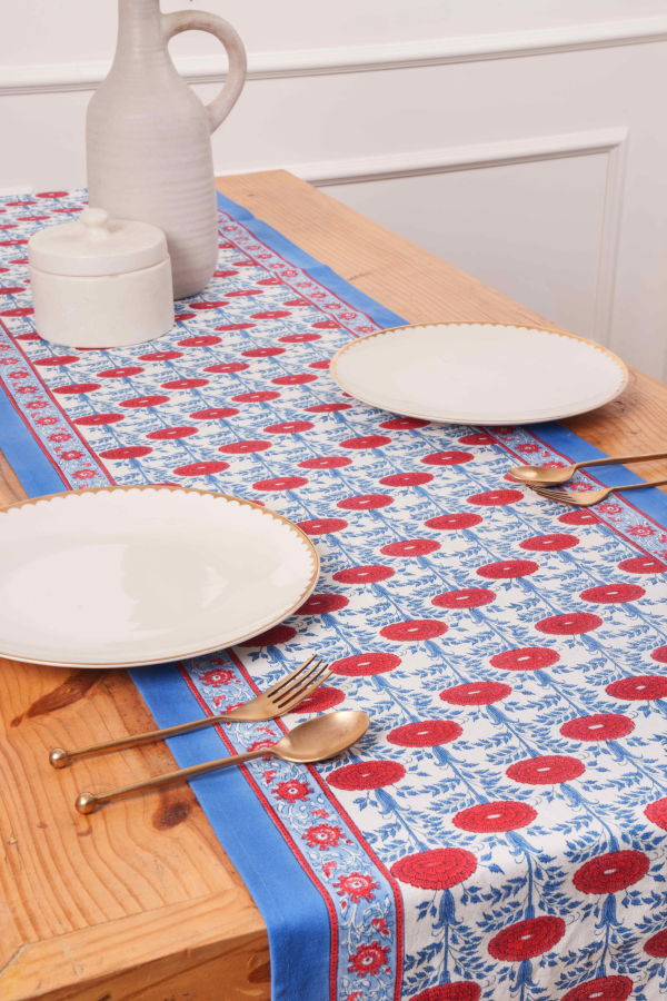 Inner Child Araminta Blockprint Table Runner