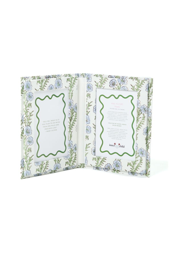 Inner Child Blockprint Picture Frame Folding Book, 4x6