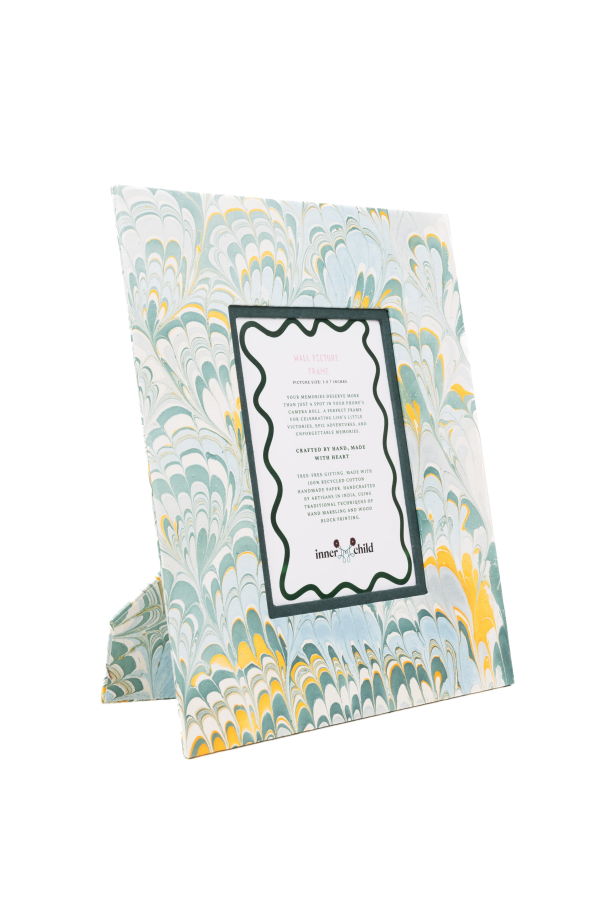 Inner Child Hand-Marbled Large Wall Picture Frame, 5x7