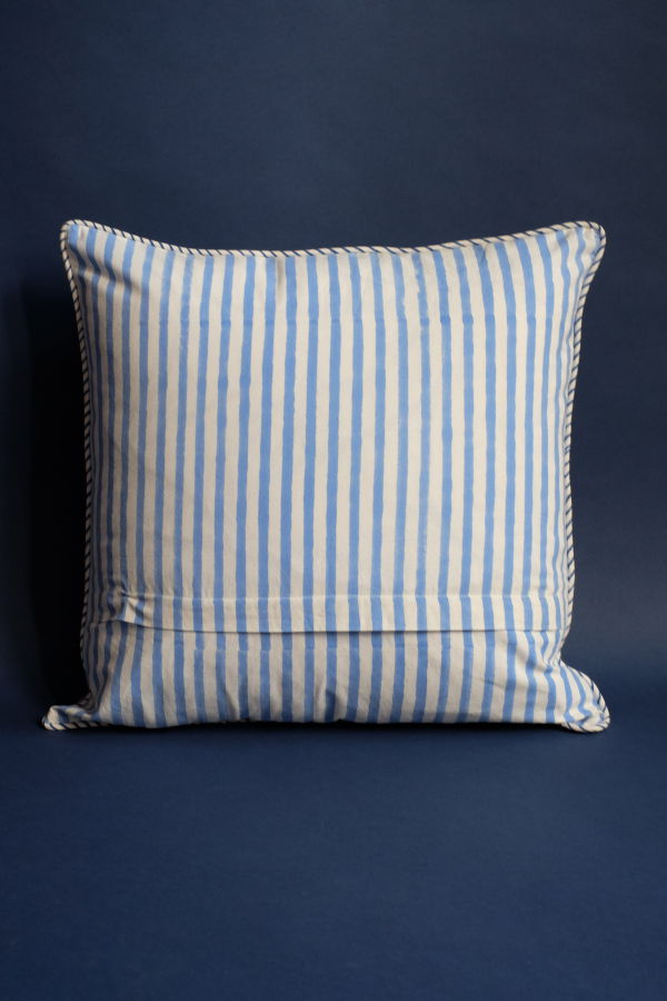 Inner Child Blue Hydrangea Blockprint Pillow