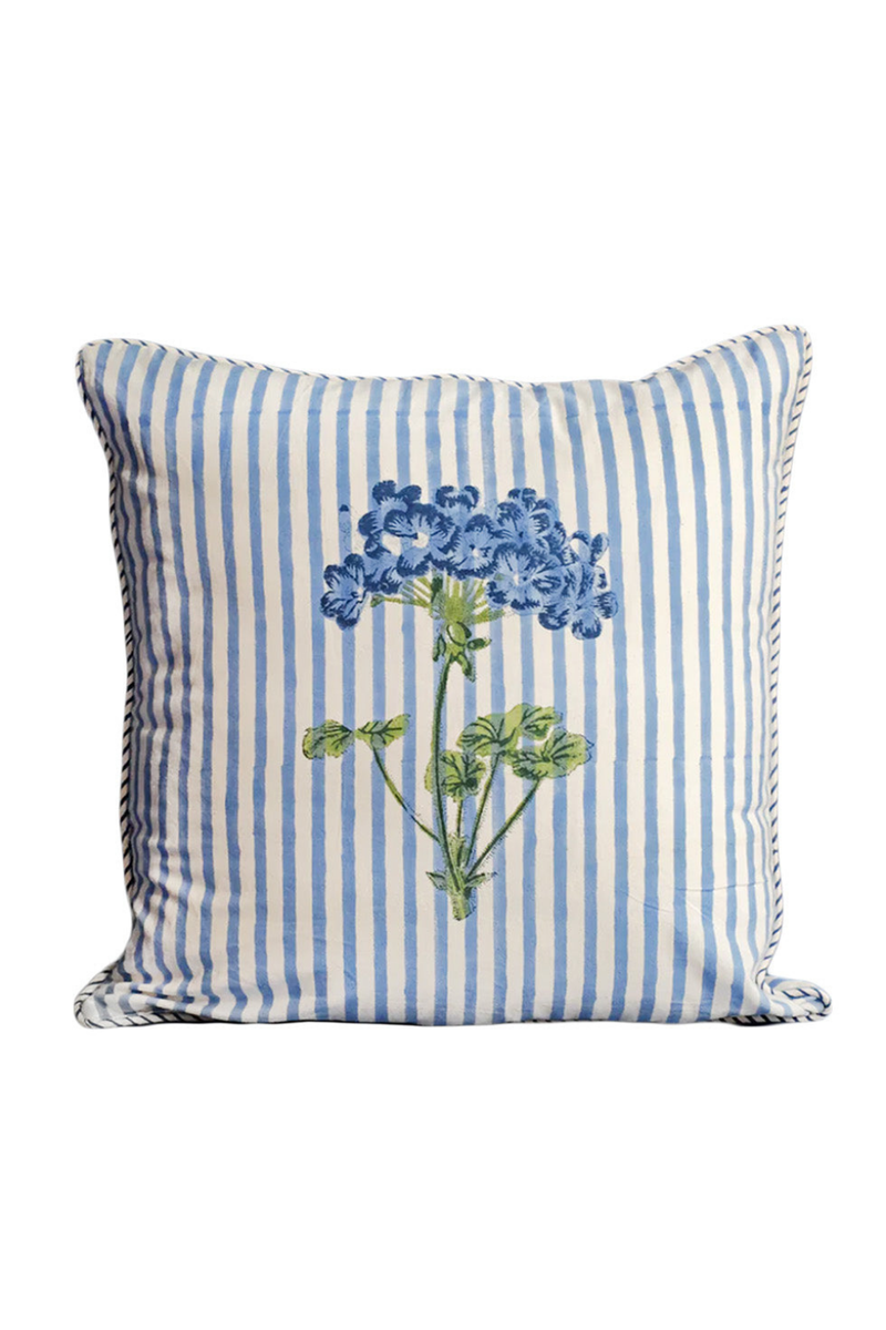 Inner Child Poppy Blockprint Pillow Cover
