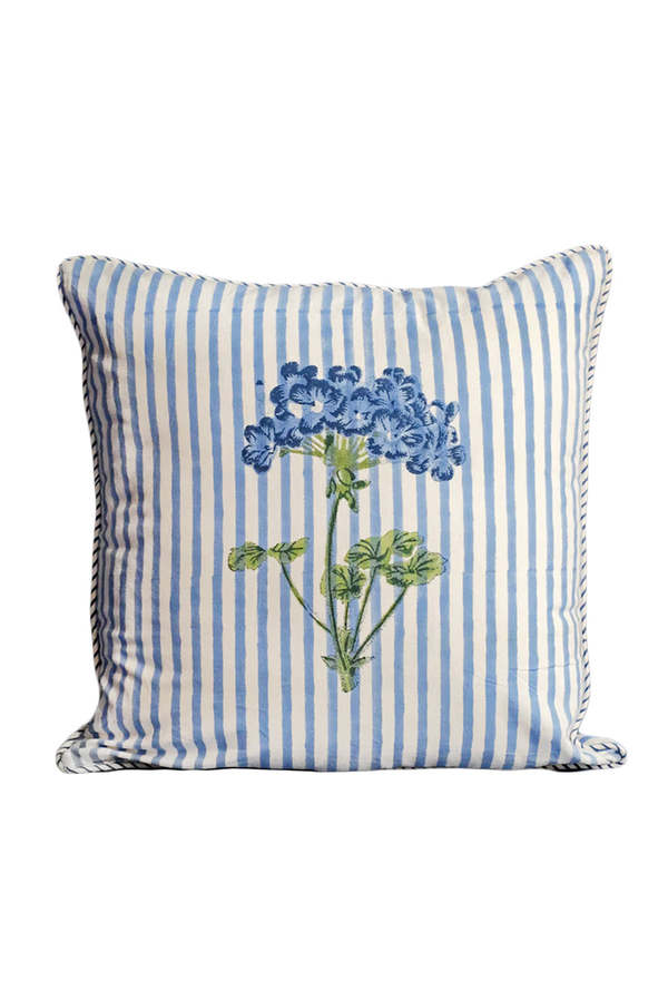 Inner Child Poppy Blockprint Pillow Cover - Thumbnail 5