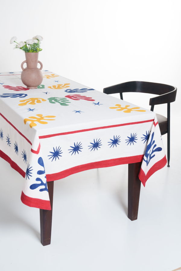 Inner Child Celestial Matisse Blockprint Tablecloth