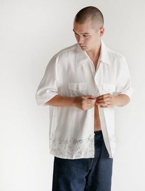 Our Legacy P.X. Shirt Short Sleeve Beach Life - white | Garmentory