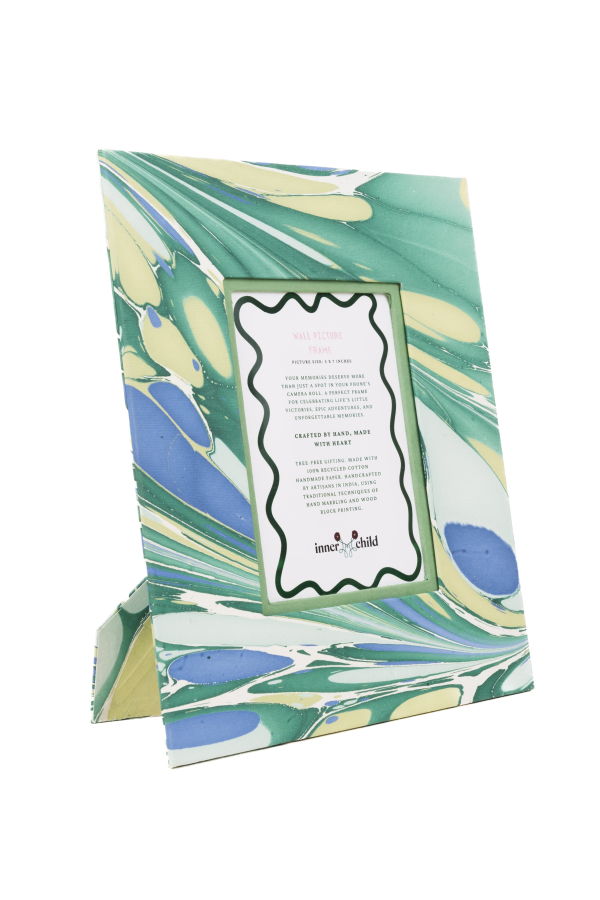 Inner Child Hand-Marbled Large Wall Picture Frame, 5x7
