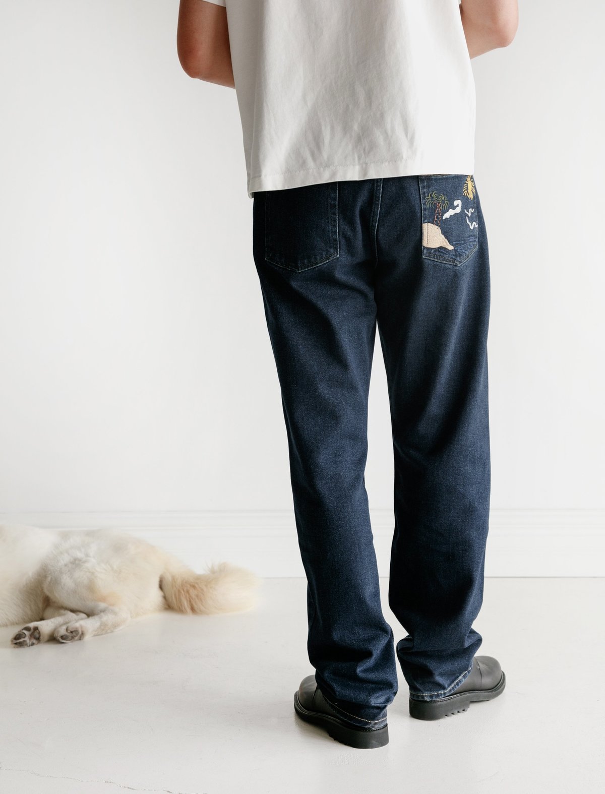 Our Legacy Second Cut Embroidery Rayon Denim - blue | Garmentory
