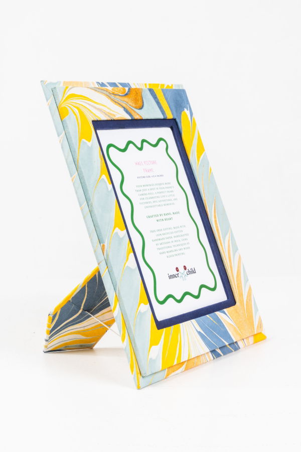 Inner Child Hand-Marbled Picture Frame 4x6