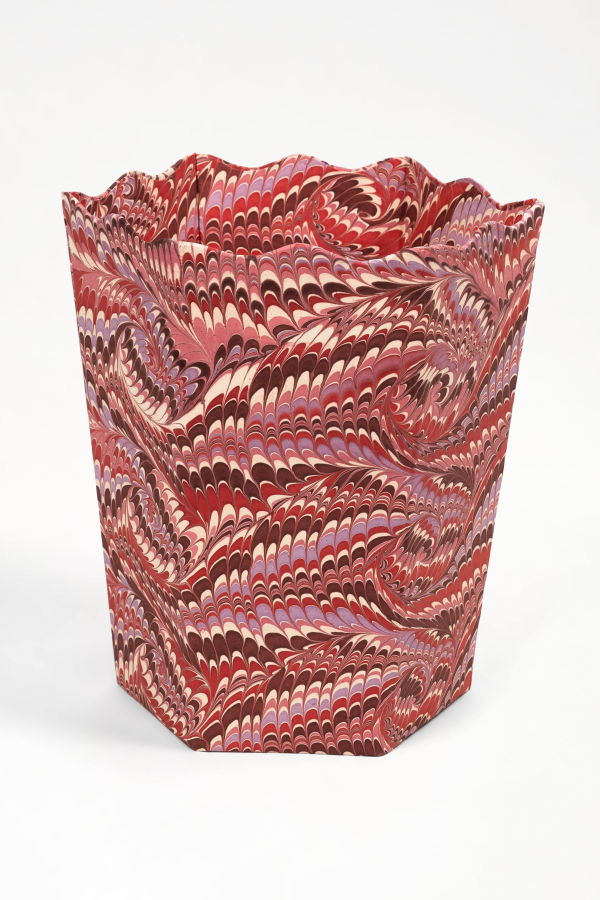 Inner Child Hand-Marbled Scallop Waste Bin / Storage Bin