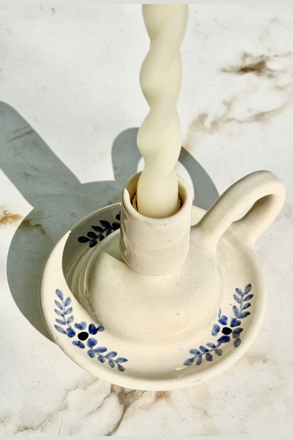Villa Lua Home Hand-Painted Margot Candle Holder